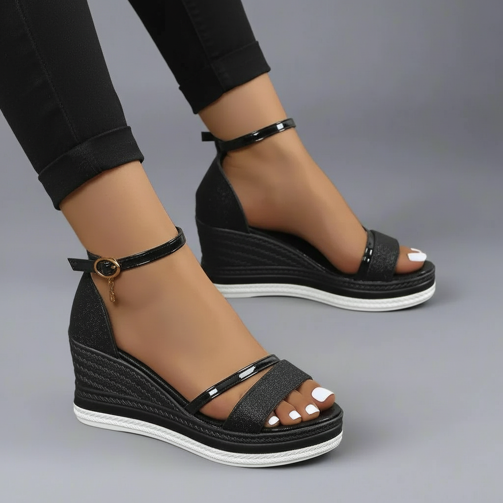 Ankle Strap Wedge Sandals for Women