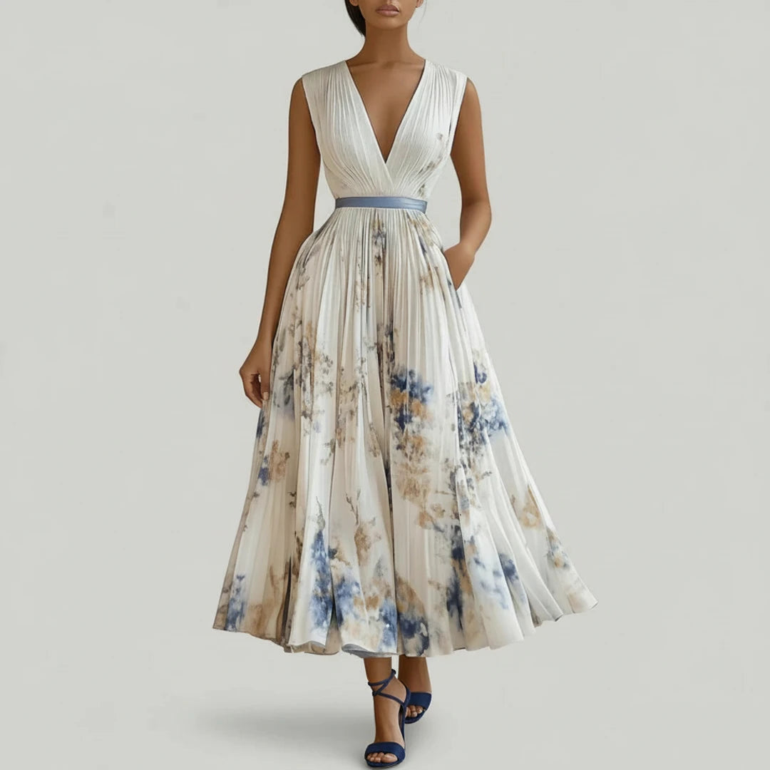 Sleeveless A-Line Midi Dress for Women