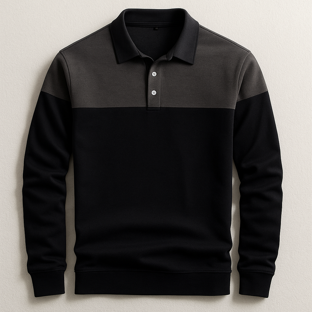 Image of Carl | Men's Button-Down Long Sleeve Polo Shirt