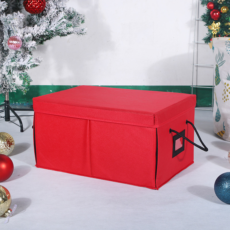 Christmas Ornament Storage Box with Stackable Trays and Dividers