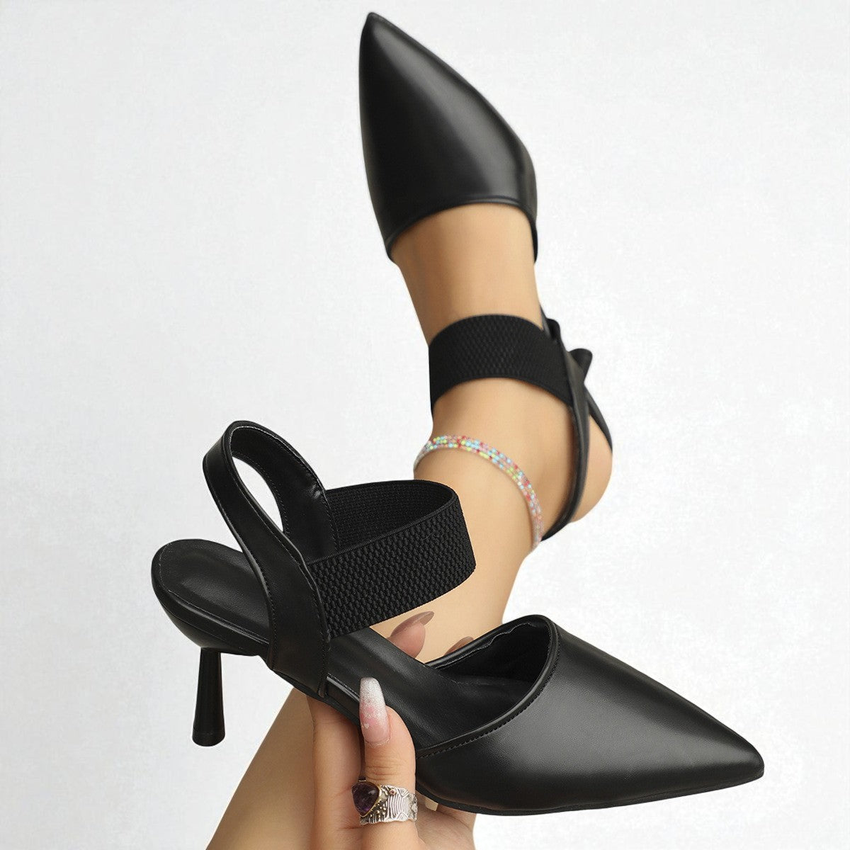 Image of Cindy | Women's Pointed Toe Slingback Heels