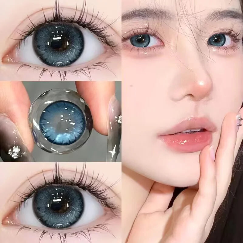 Bel Hills | 1 Pair New Colored Contact Lenses with Diopters Natural Lenses Blue Lenses Bestsellers Green Pupil Cosmetics Fast Shipping