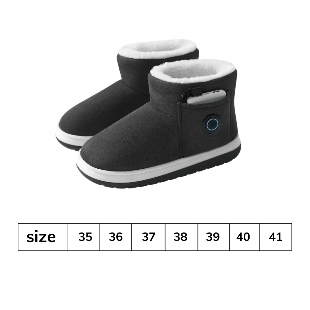 Graphene Heated Winter Boots with Adjustable Temperature and Rechargeable Battery
