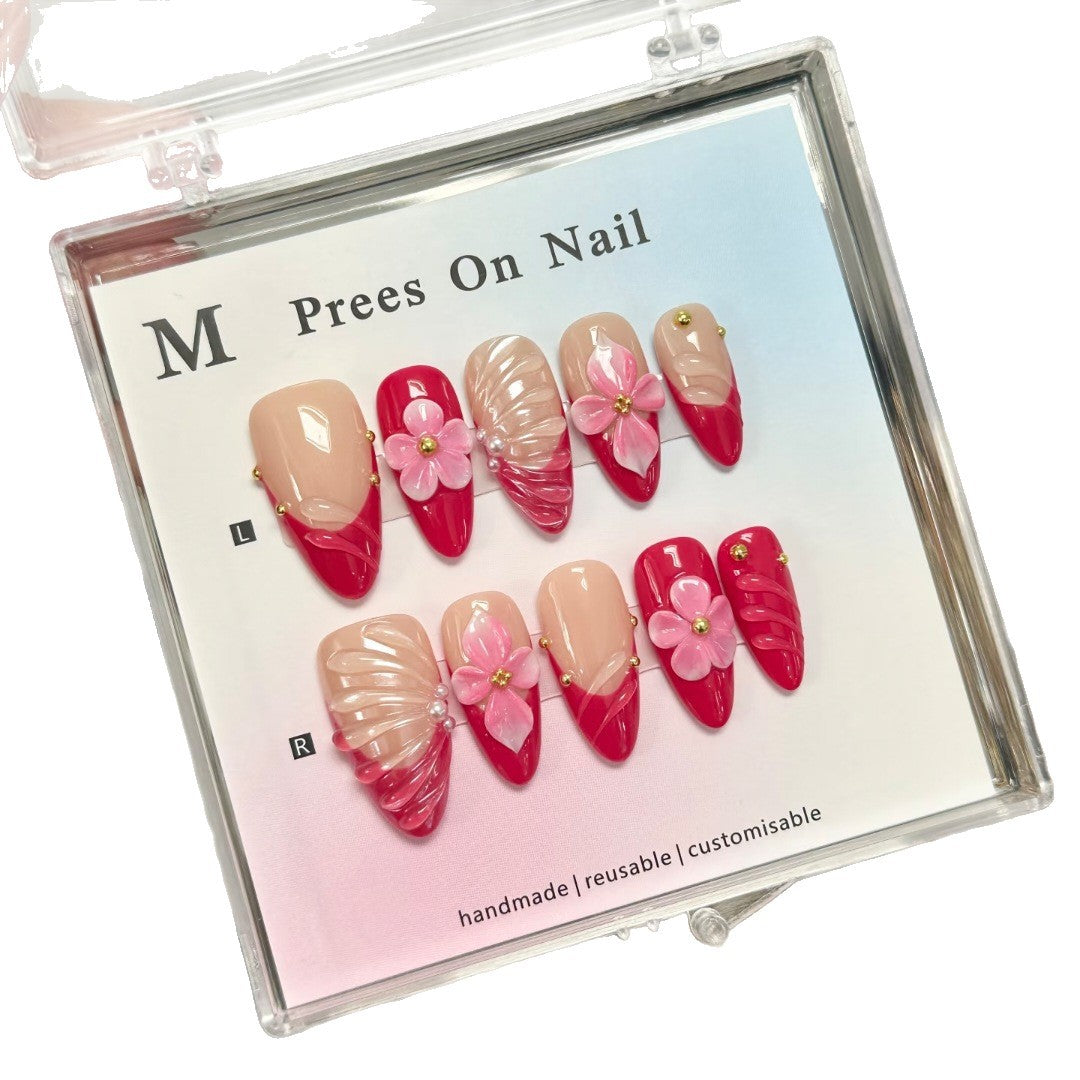 Handmade Floral Press-On Nail Set