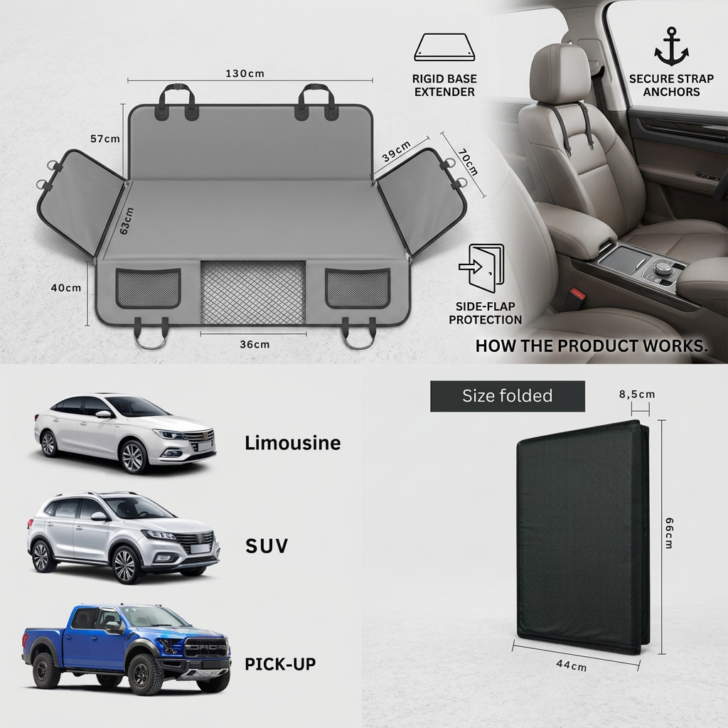 Hard-Bottom Car Seat Extender for Dogs