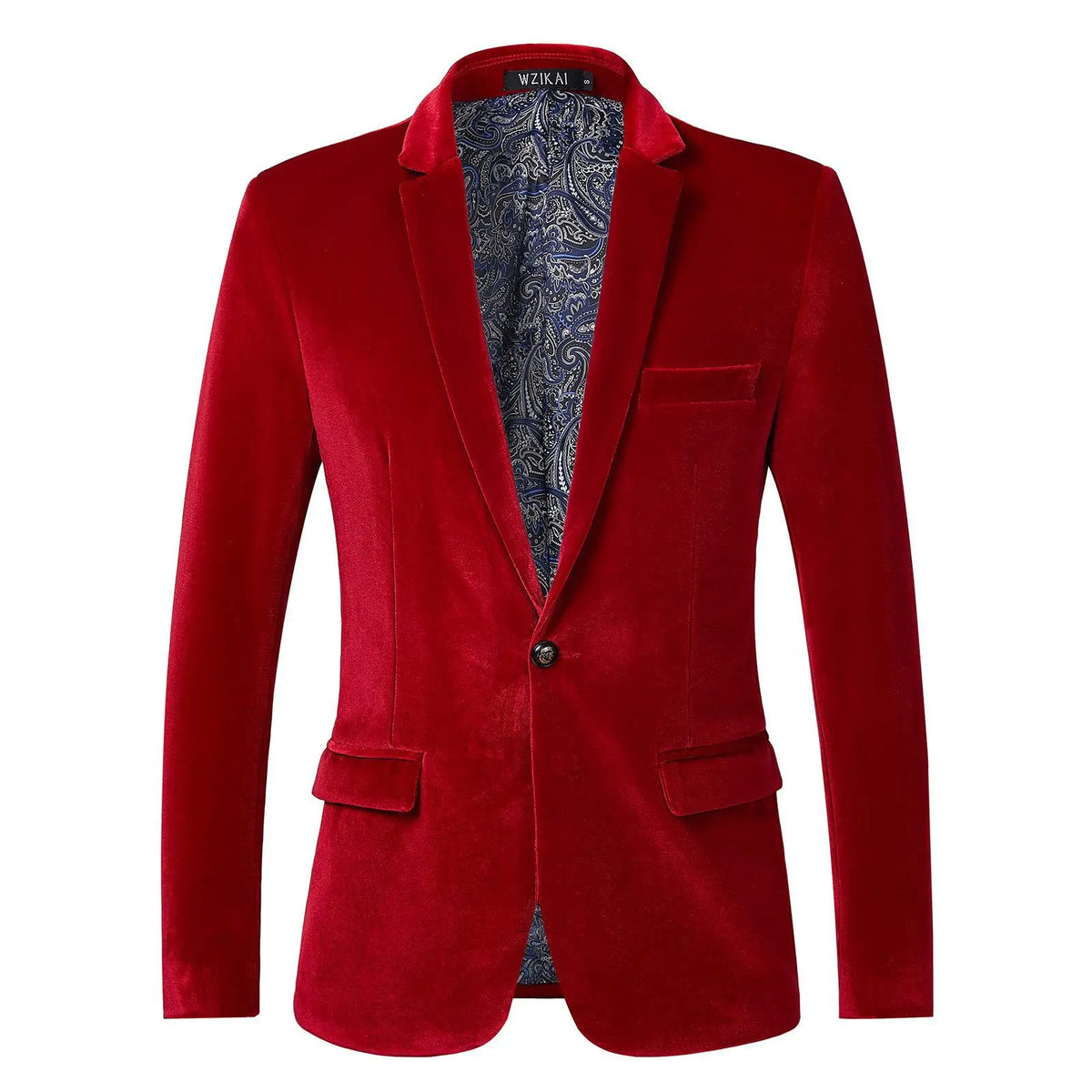 Joel | Men's Single-Breasted Velvet Blazer - Image 1