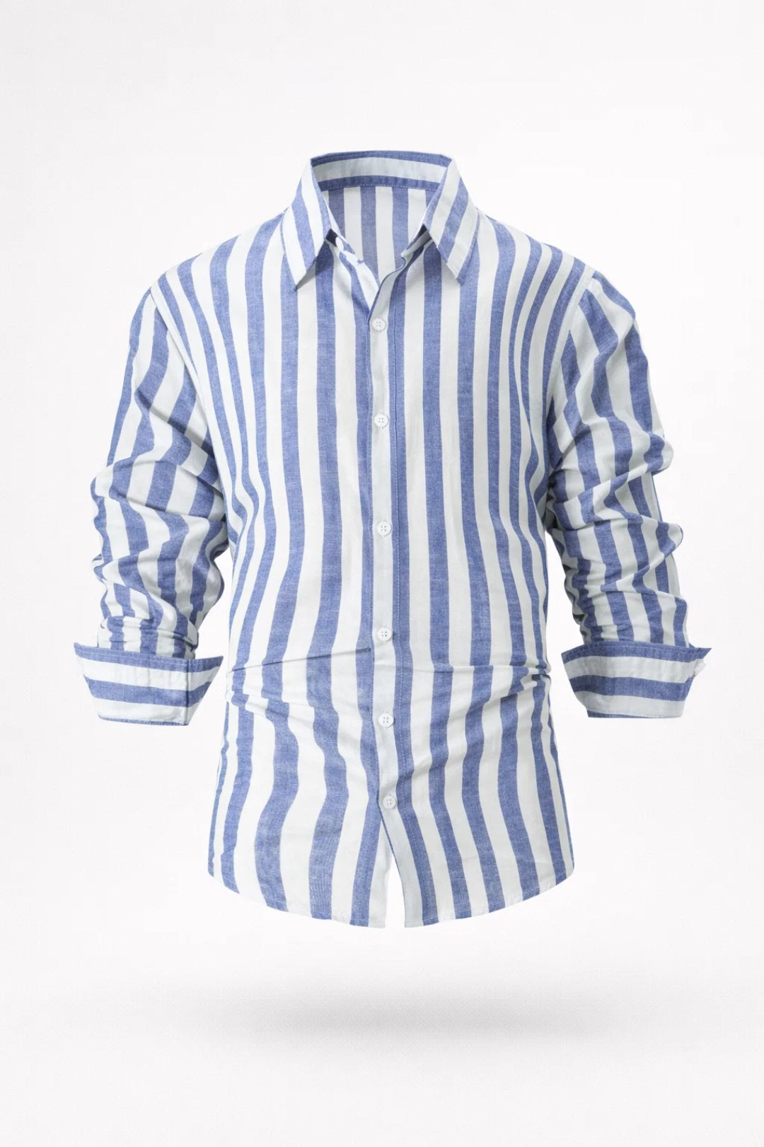 Image of Keegan | Men's Button-Down Striped Shirt
