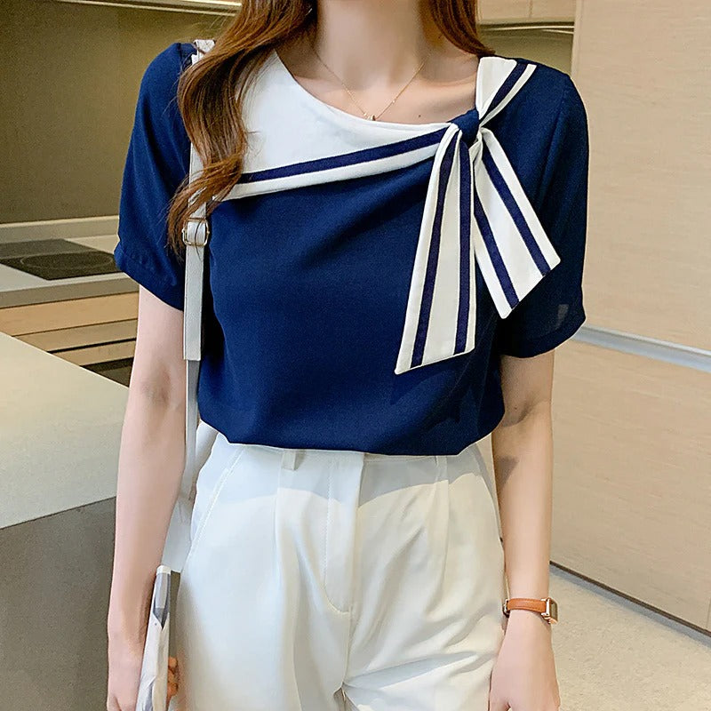 Image of Kiara | Women's Tie Neck Blouse