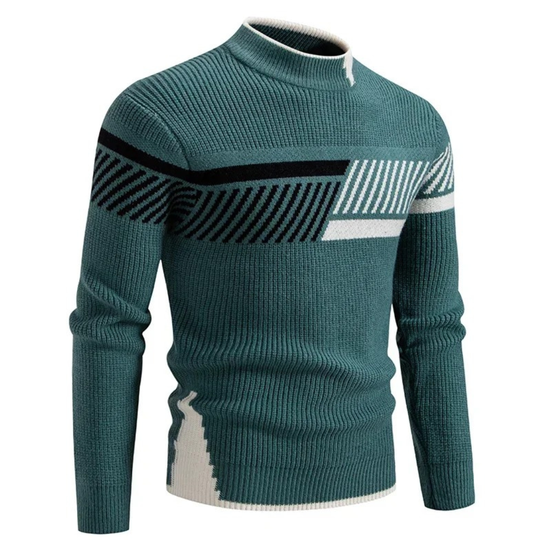 Image of Lawson | Men's Geometric Mock Neck Sweater
