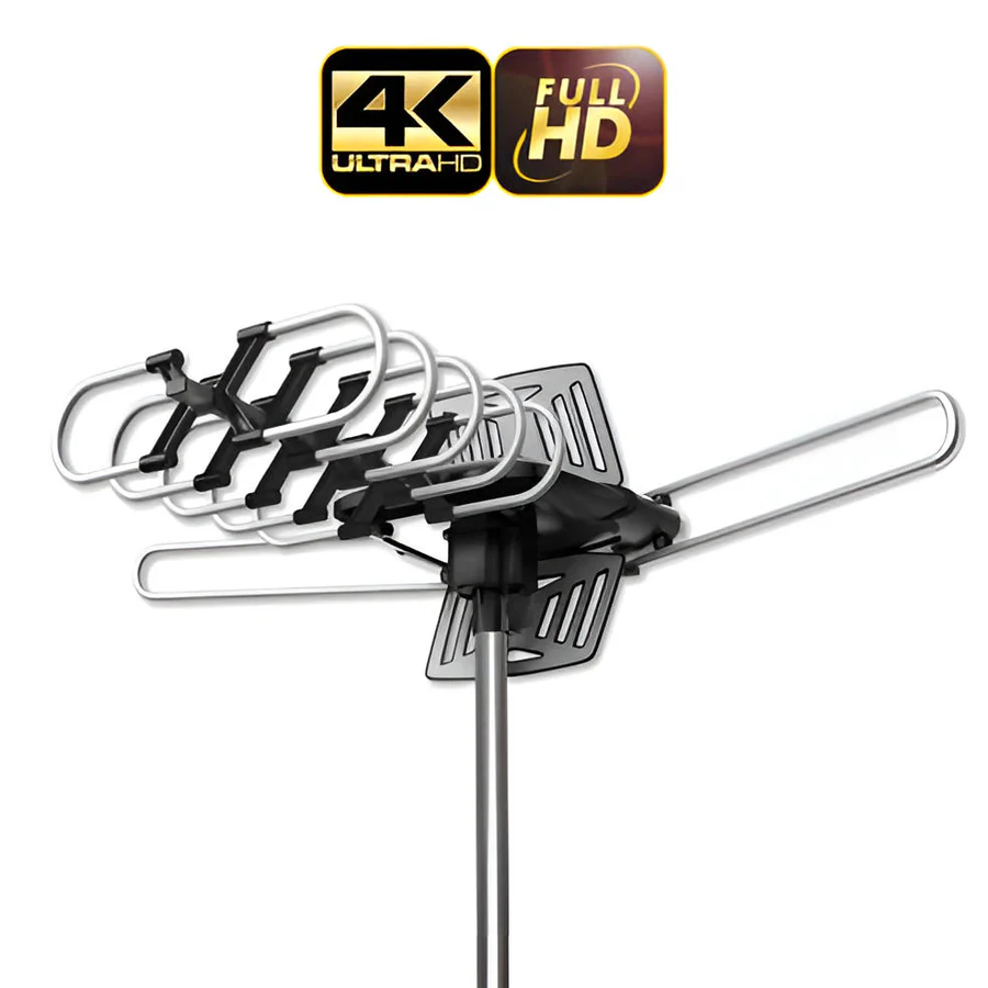 Outdoor HD TV Antenna with 360-Degree Motor