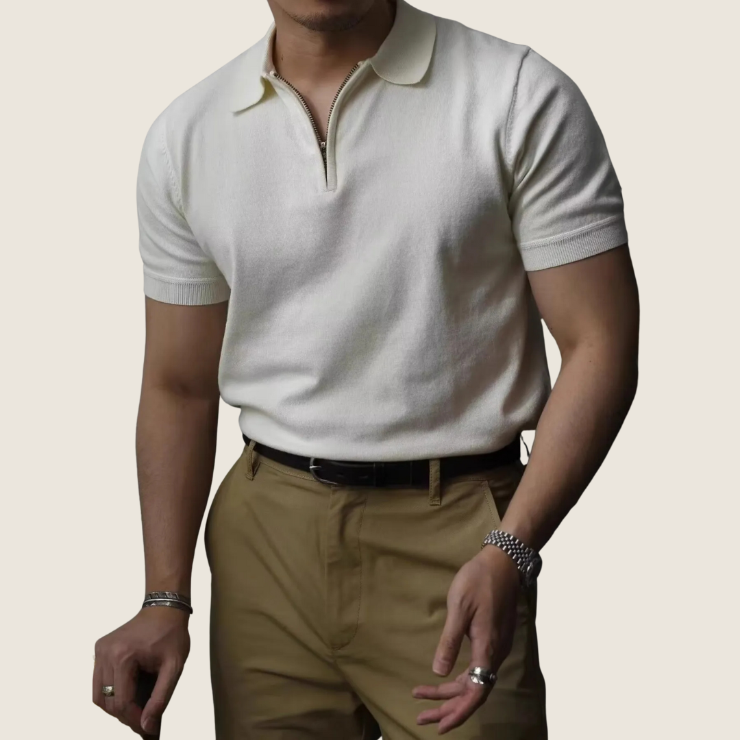 Image of Simon | Men's Zip Polo Shirt