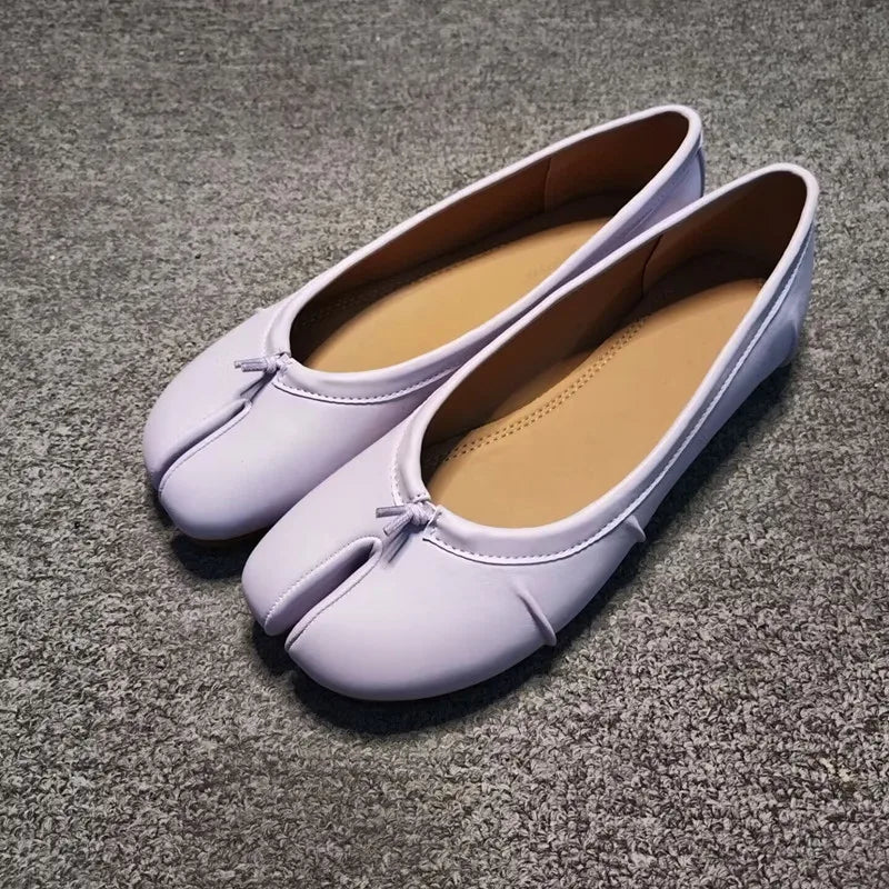Split-Toe Vegan Leather Mules
