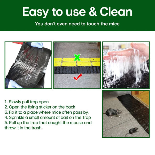 Strong Rat Glue Trap | Extra-Strong Adhesive Formula | Odorless