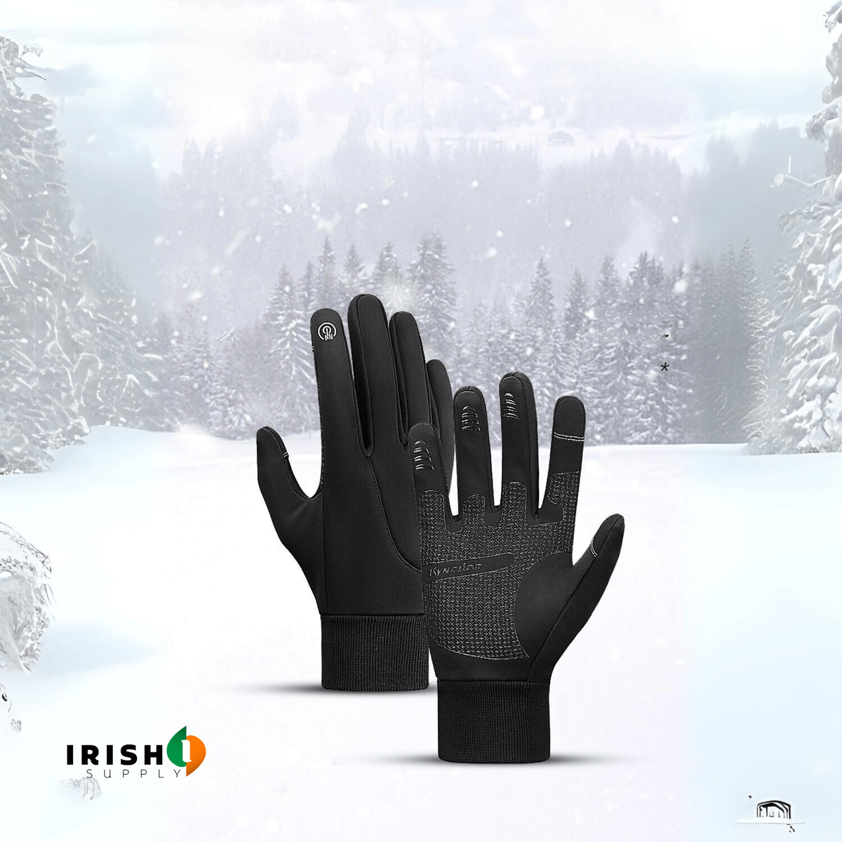 Waterproof Winter Cycling Gloves with Touchscreen Fingers, Thermal Grip and Windproof Cuffs