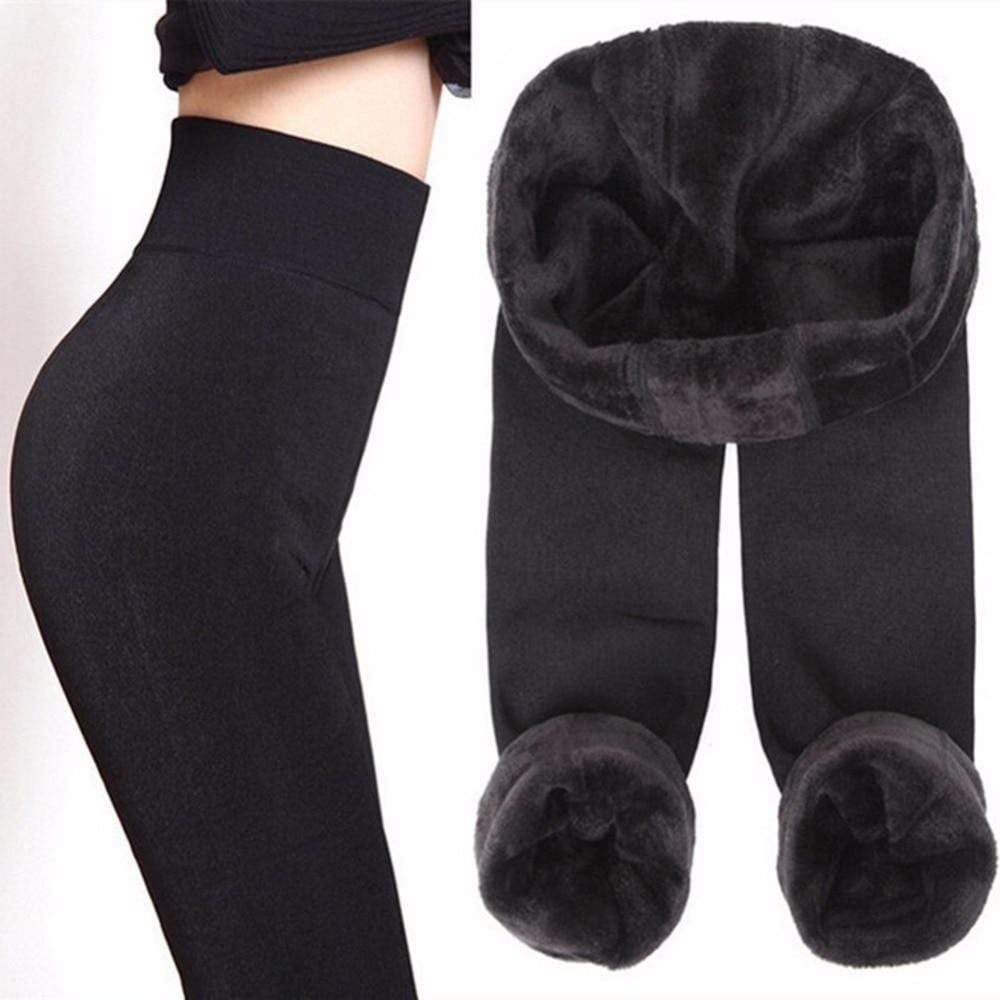 Women's Fleece-Lined Winter Thermal Leggings – High-Waisted, Warm & Stretchy