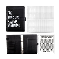 100-Envelope Cash Savings Binder - PU Leather Budget Organizer