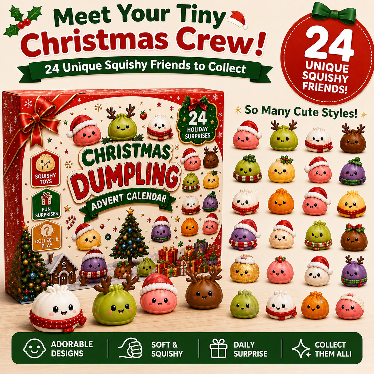 24 Days of Christmas Mini Squishies