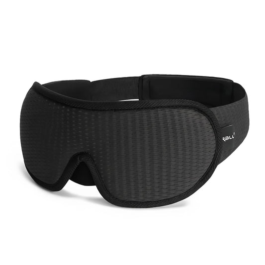 3D Sleep Mask in Polyester & Memory Foam - Contoured Eye Mask with Adjustable Strap for Rest & Travel