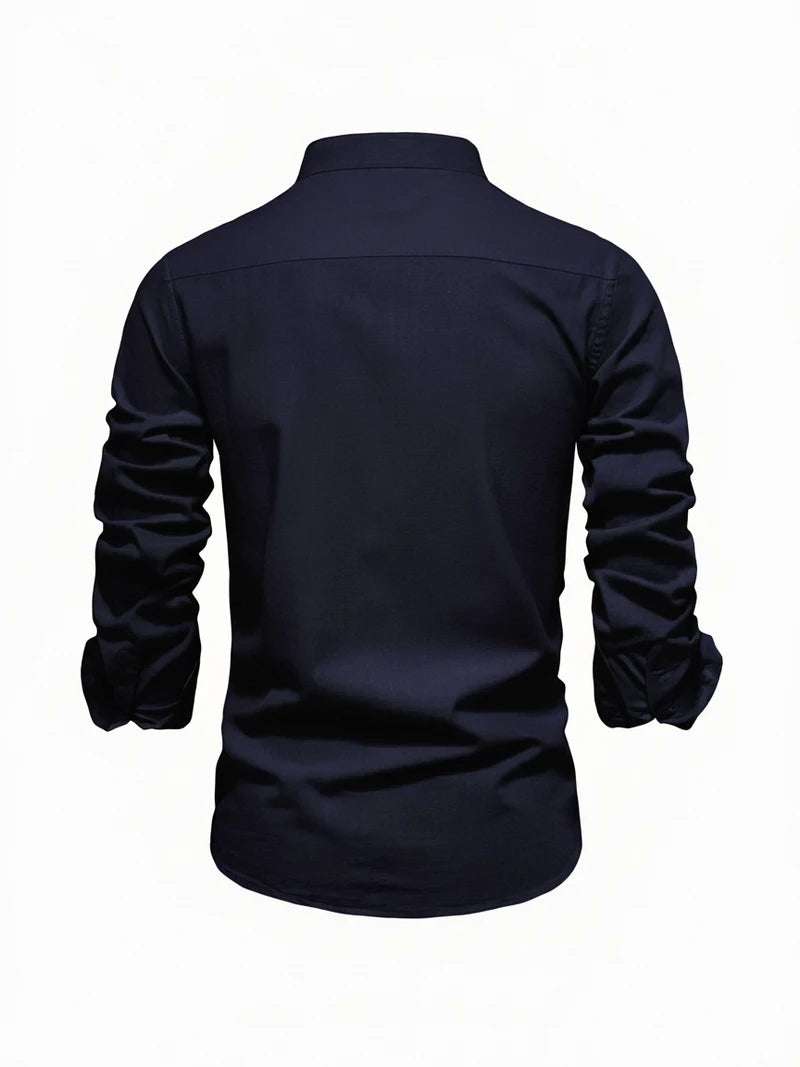 Band Collar Shirt for Men