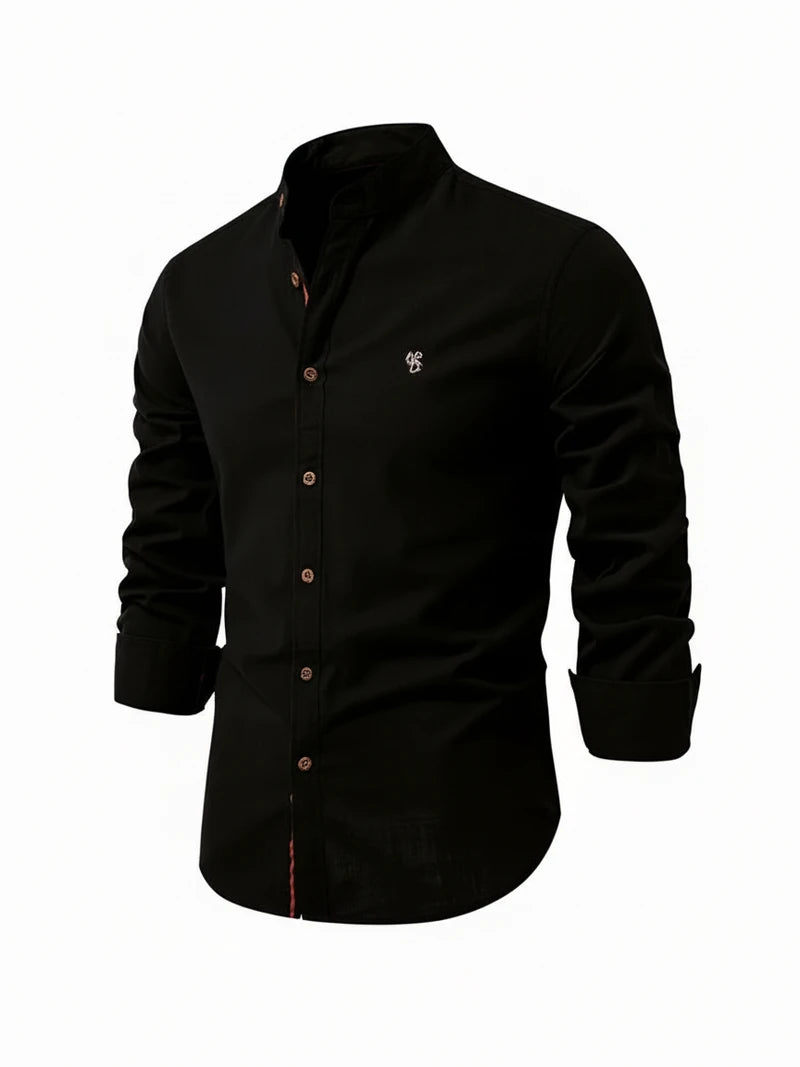 Band Collar Shirt for Men