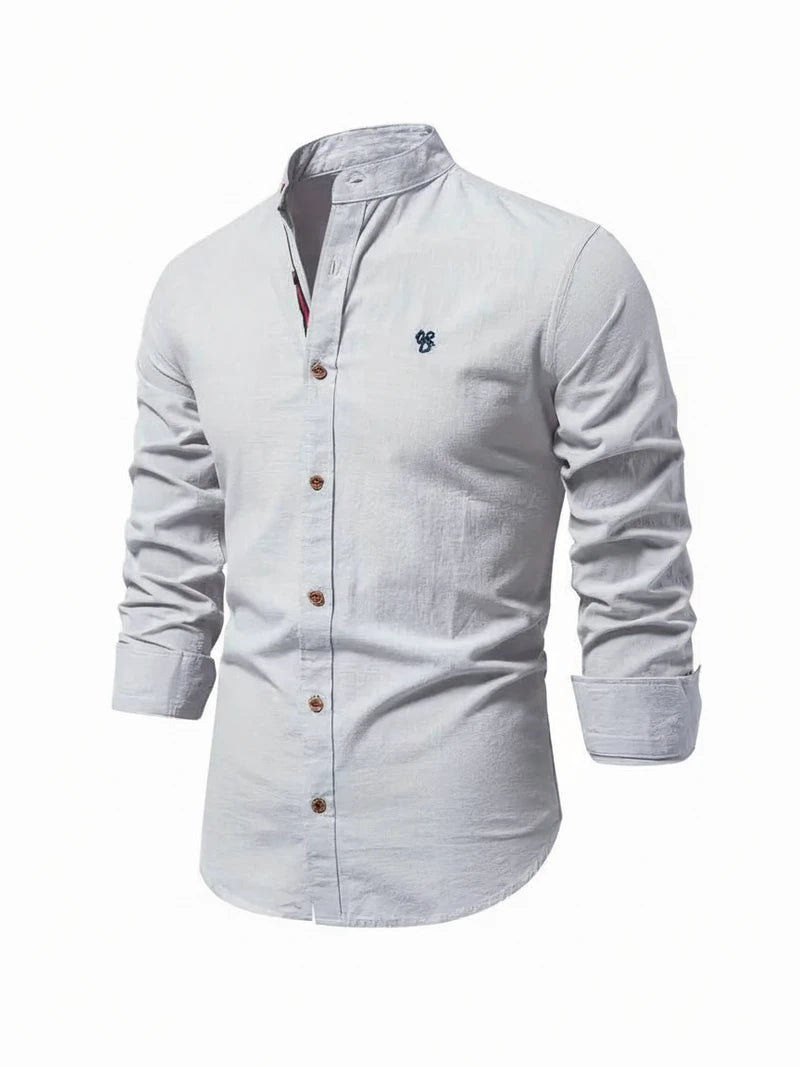 Band Collar Shirt for Men