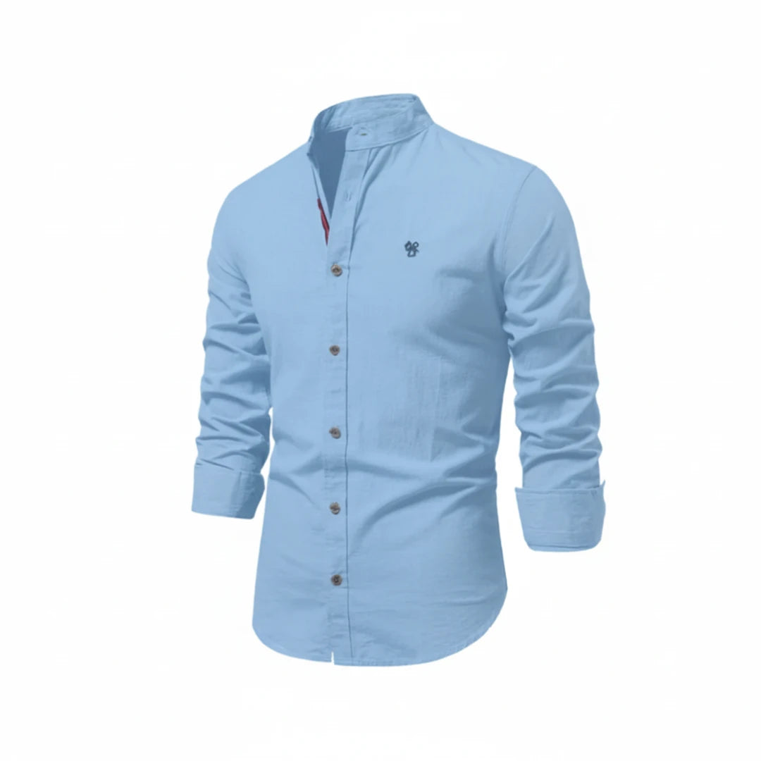 Band Collar Shirt for Men