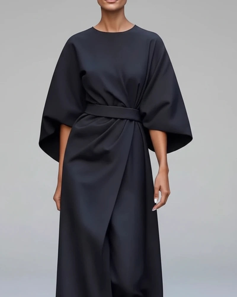 Belted Wrap Midi Dress for Women