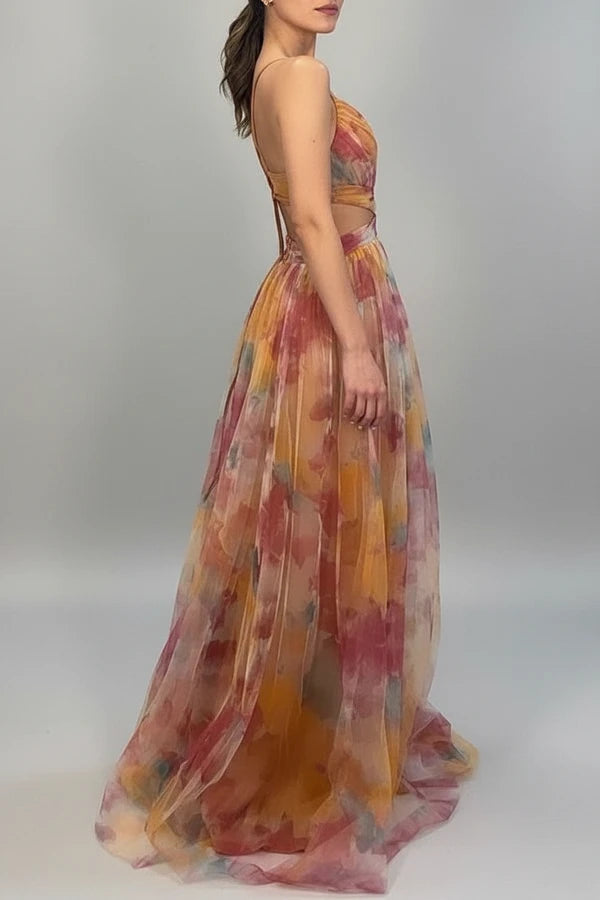 Floral A-Line Maxi Dress for Women