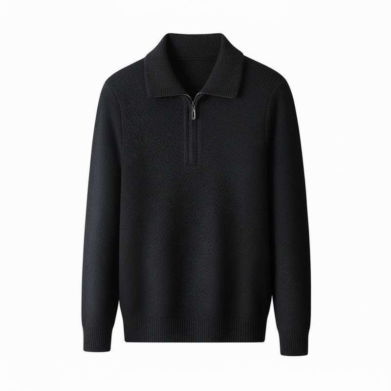Half-Zip Collared Sweater for Men