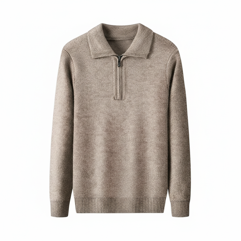 Half-Zip Collared Sweater for Men