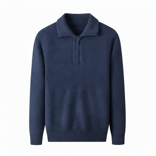 Half-Zip Collared Sweater for Men