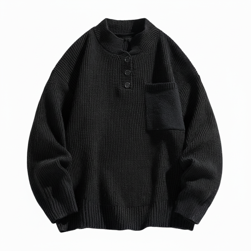 Pocket Henley Sweater for Men