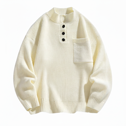 Pocket Henley Sweater for Men
