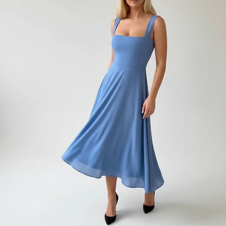 Sleeveless A-Line Midi Dress for Women