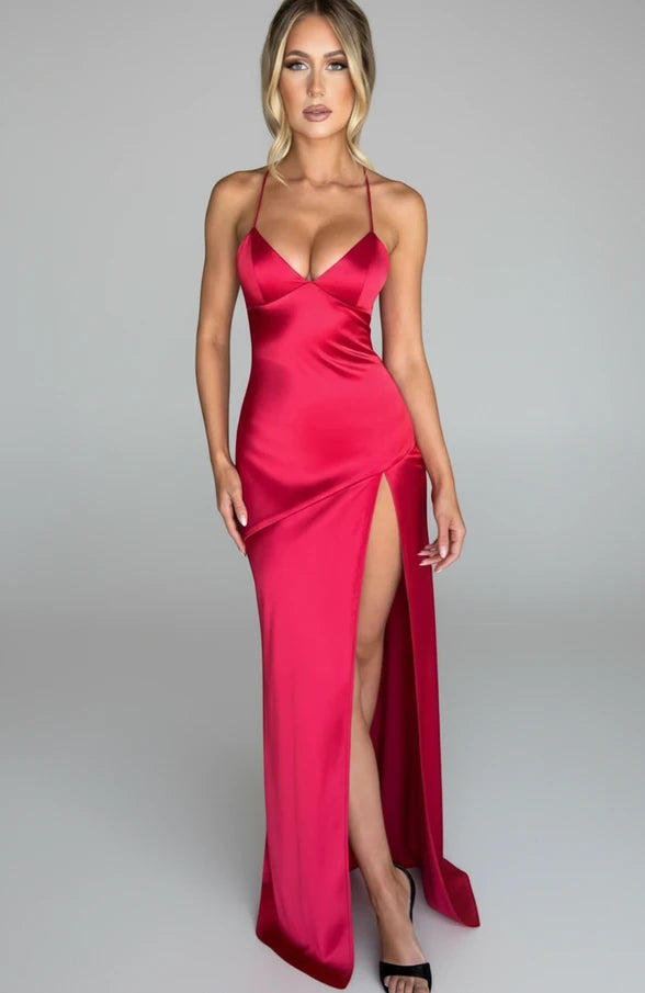 Madison | Women's Slit Spaghetti Strap Maxi Dress