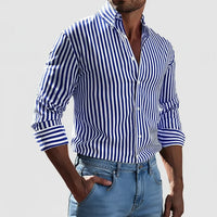 Striped Button-Up Shirt for Men