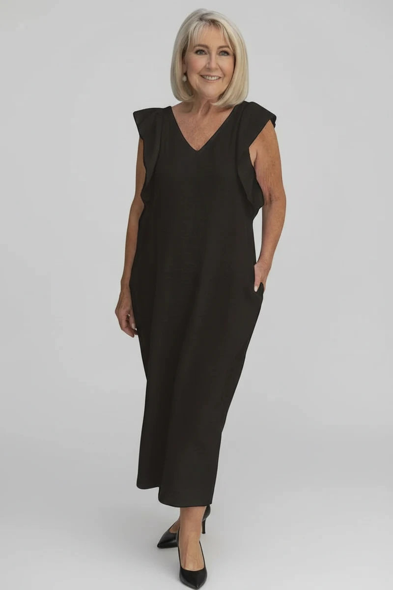 V-Neck Sleeveless Midi Dress for Women