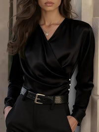 Abigail | Women's Wrap Long Sleeve Blouse