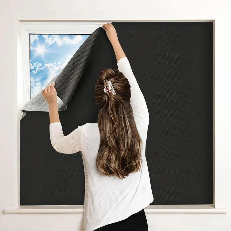 Adhesive Blackout Sun-Blocking Window Shade