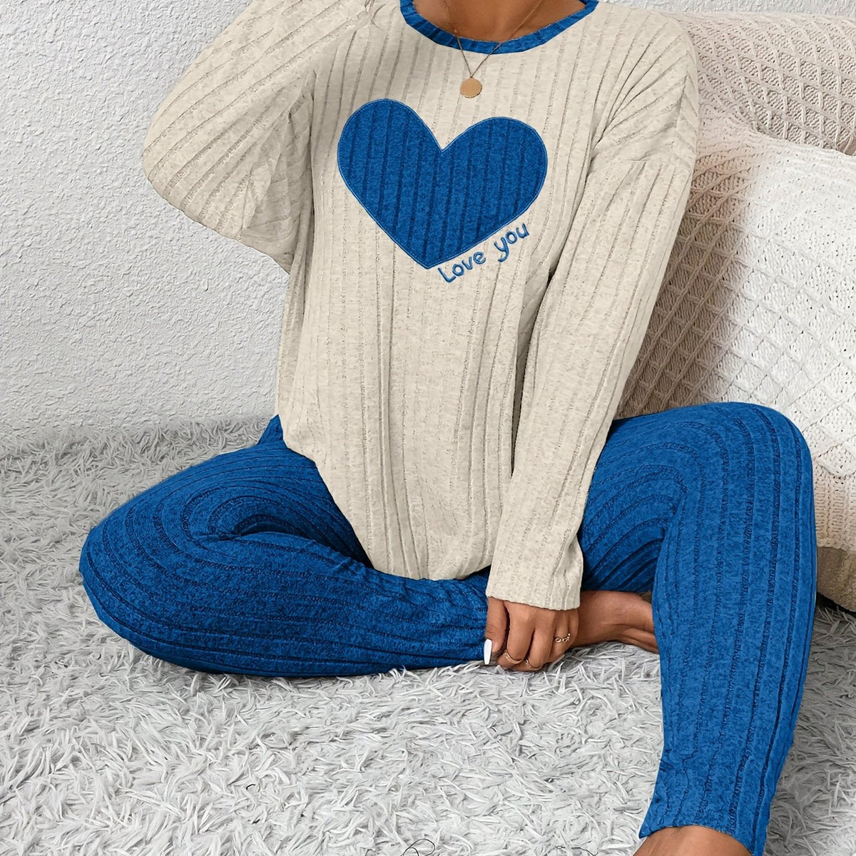 Image of Alana | Women's Long Sleeve Ribbed Two-Piece Set