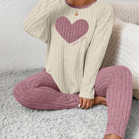 Alana | Women's Long Sleeve Ribbed Two-Piece Set