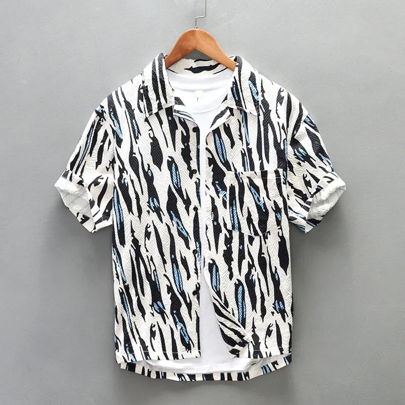 Image of Alfred | Men's Button-Down Short Sleeve Shirt