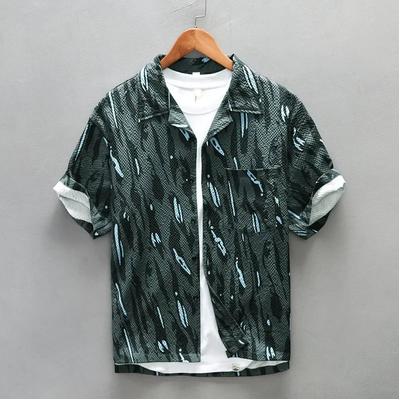 Image of Alfred | Men's Button-Down Short Sleeve Shirt