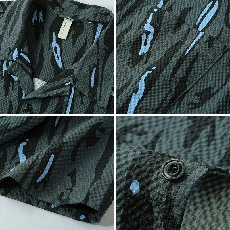 Image of Alfred | Men's Button-Down Short Sleeve Shirt