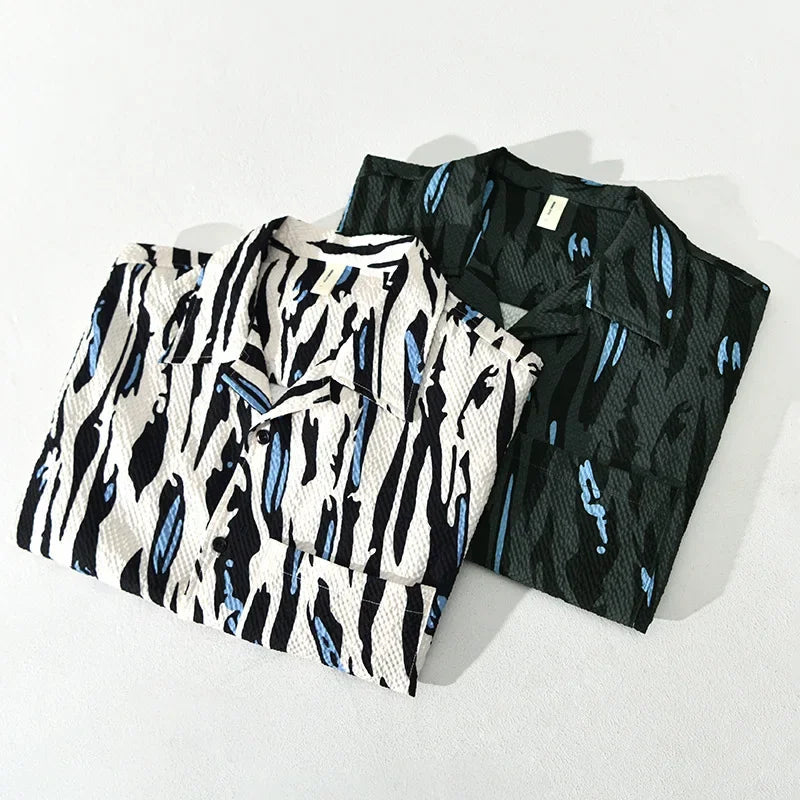 Image of Alfred | Men's Button-Down Short Sleeve Shirt