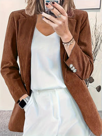 Alison | Women's Single-Breasted Corduroy Blazer