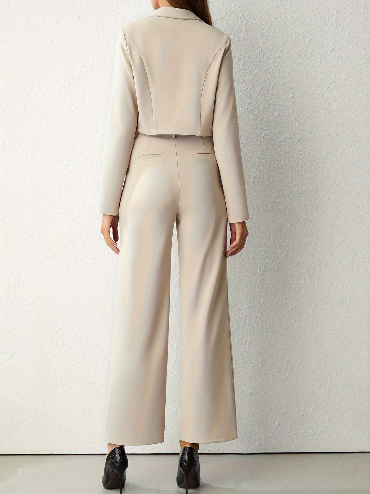 Image of Allison | Women's Cropped Two-Piece Suit Set