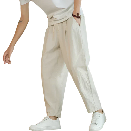 Image of Arthur | Men's Loose Fit Drawstring Cropped Pants