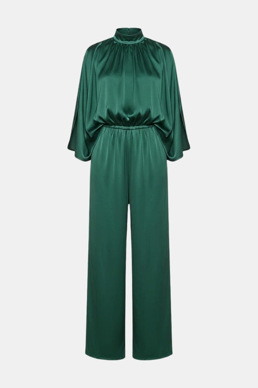 Image of Bailey | Women's Cape Sleeve High Neck Jumpsuit