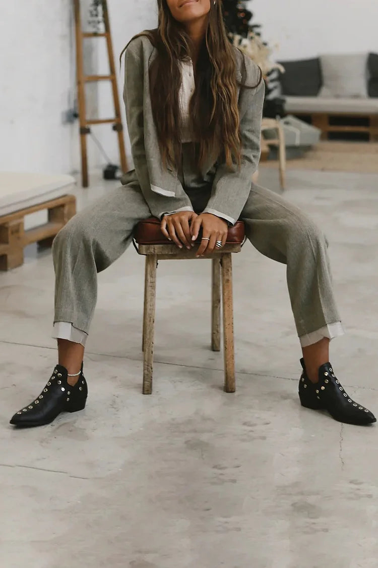 Image of Bailey | Women's Studded Pointed Ankle Boots